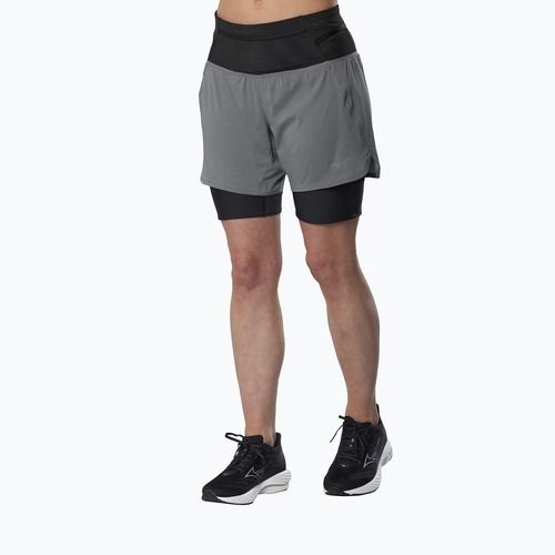 Dámske bežecké šortky Mizuno Trail Multipocket 2in1 lava smoke