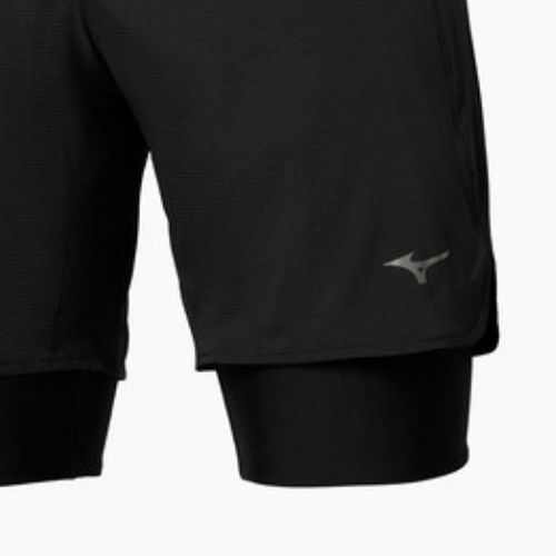 Pánske bežecké šortky Mizuno Trail Multipocket 2in1 black