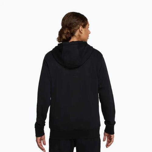 Pánska mikina Nike Club FZ Hoodie black/black/white