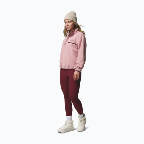 Dámska fleecová mikina Columbia Helvetia II Cropped Half Snap Fleece eraser pink/fig/rich wine