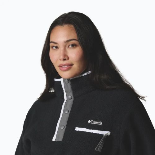 Dámska fleecová mikina Columbia Helvetia II Cropped Half Snap Fleece black