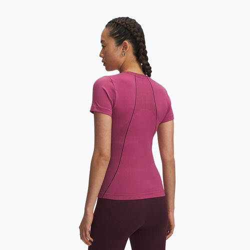 Dámske tréningové tričko Under Armour Vanish Seamless fuchsia dusk/dark maroon/dark maroon