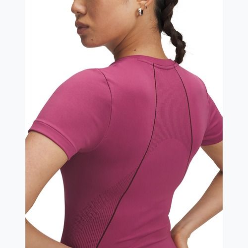 Dámske tréningové tričko Under Armour Vanish Seamless fuchsia dusk/dark maroon/dark maroon