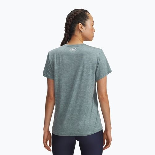Dámské tréninkové tričko Under Armour Tech V-Twist jasper blue/white