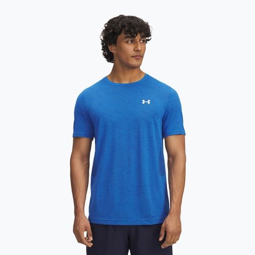 Pánske tréningové tričko Under Armour Vanish Seamless Blue Atlantis/White