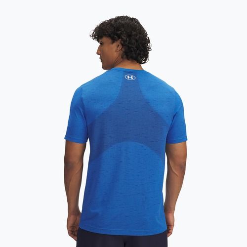 Pánske tréningové tričko Under Armour Vanish Seamless Blue Atlantis/White