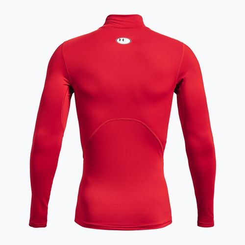 Pánske tréningové tričko longsleeve Under Armour Comp Mock UA Armour red/white
