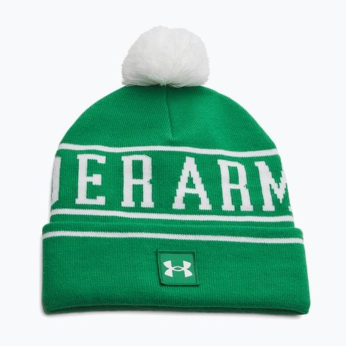 Pánska zimná čiapka Under Armour Halftime Pom Beanie team kelly green/white/white