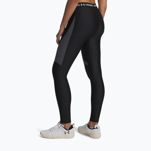 Dámske legíny Under Armour HeatGear Rib black/castlerock/white
