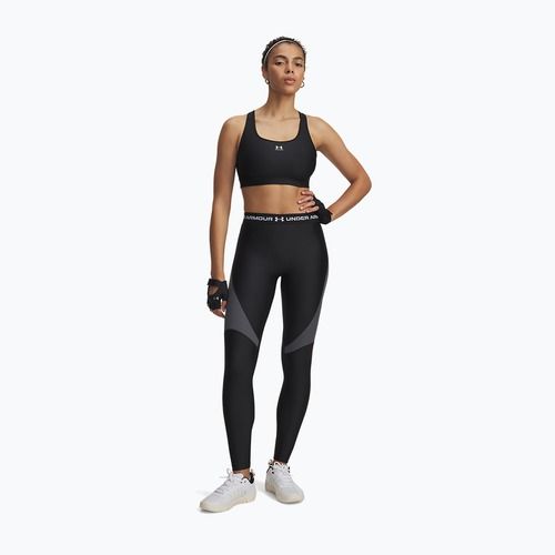 Dámske legíny Under Armour HeatGear Rib black/castlerock/white