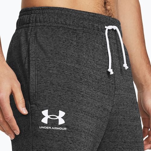 Pánske nohavice Under Armour Rival Terry Jogger castlerock light heather/onyx white