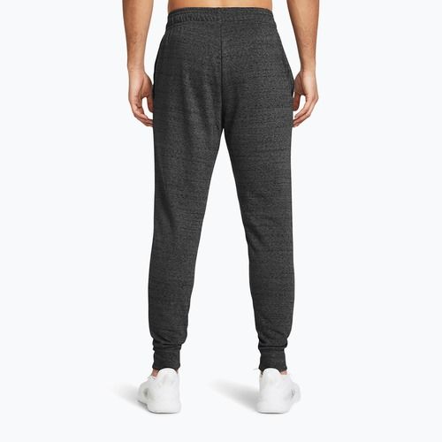 Pánske nohavice Under Armour Rival Terry Jogger castlerock light heather/onyx white