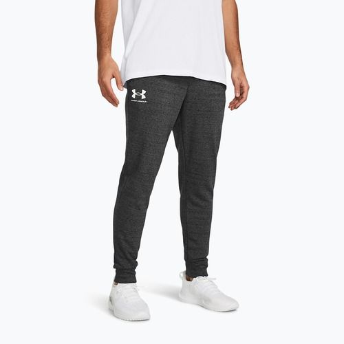 Pánske nohavice Under Armour Rival Terry Jogger castlerock light heather/onyx white