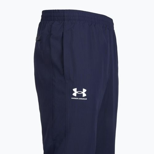 Pánske nohavice Under Armour Rival Woven Windbreaker Pant midnight navy/midnight navy/white