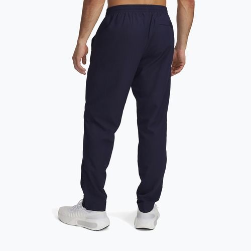 Pánske nohavice Under Armour Rival Woven Windbreaker Pant midnight navy/midnight navy/white