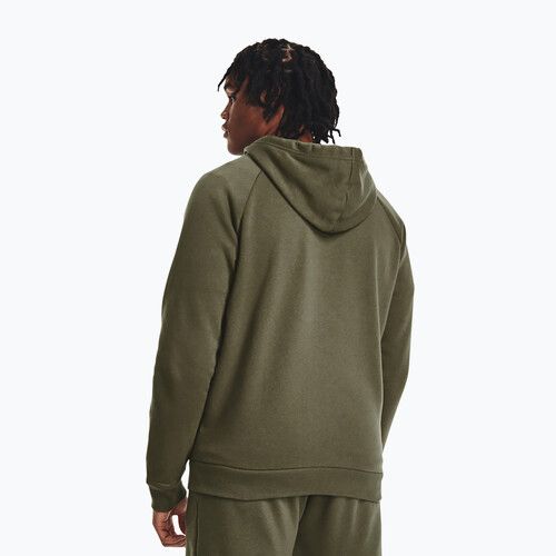 Pánska mikina Under Armour Rival Fleece FZ Hoodie navy dd green/white