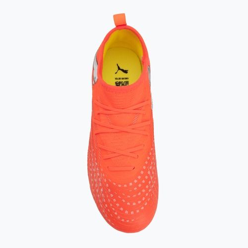 Detské futbalové kopačky PUMA Future 9 Match FG/AG Jr glowing red/puma white/puma black/puma silver