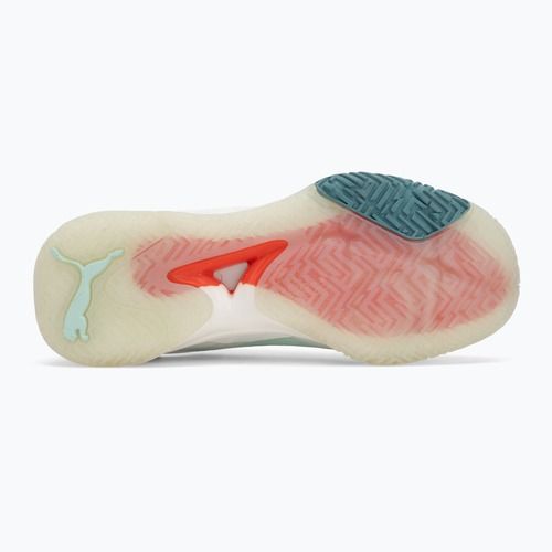 Dámske hádzanárske topánky PUMA Accelerate Nitro SQD 4 Game On puma white/baltic sea blue/fresh water