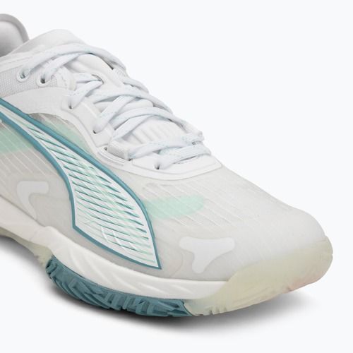 Dámske hádzanárske topánky PUMA Accelerate Nitro SQD 4 Game On puma white/baltic sea blue/fresh water