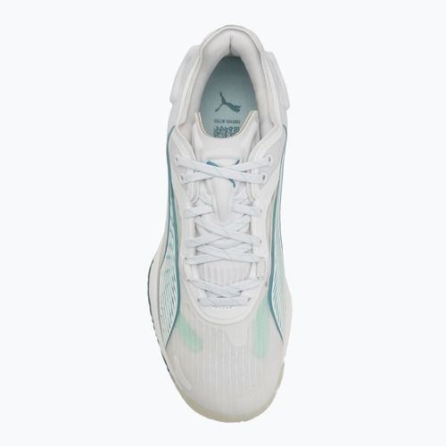 Dámske hádzanárske topánky PUMA Accelerate Nitro SQD 4 Game On puma white/baltic sea blue/fresh water