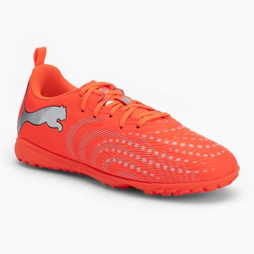Detské futbalové kopačky PUMA Future 9 Play TT Jr glowing red/puma white/puma black/puma silver