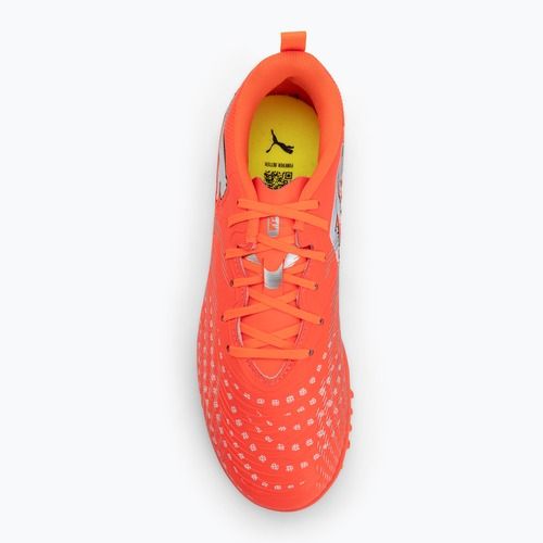 Detské futbalové kopačky PUMA Future 9 Play TT Jr glowing red/puma white/puma black/puma silver