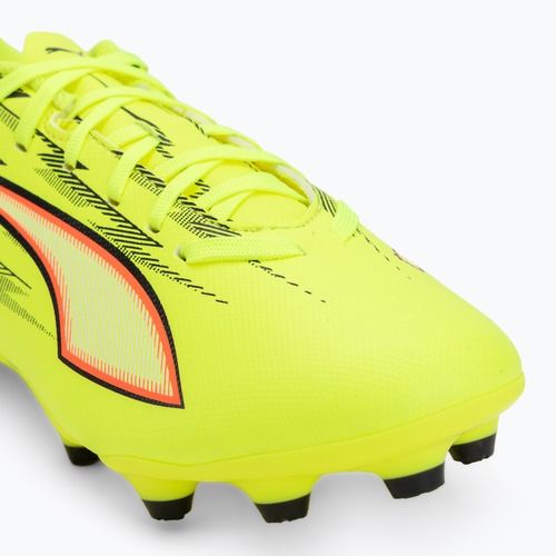 Detské futbalové kopačky PUMA Ultra 6 Play FG/AG Jr Yellow Alert/Puma Black/Glowing Red/Lime Squeeze