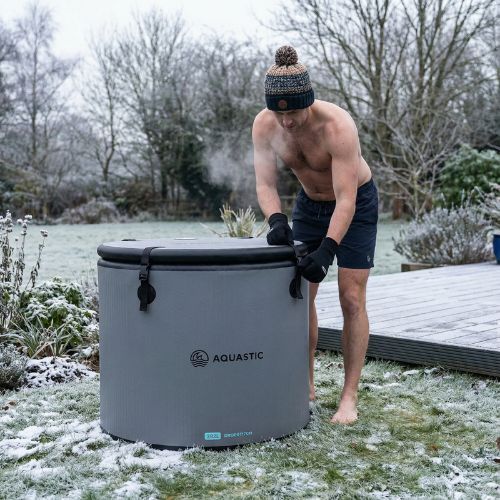 Bazén na otužovanie AQUASTIC BrrFree 382 l dropstitch grey