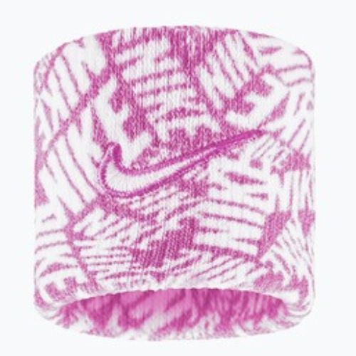 Potítka Nike Dri-Fit Swoosh Classic Printed Wristbands 2 ks  playful pink/white/white