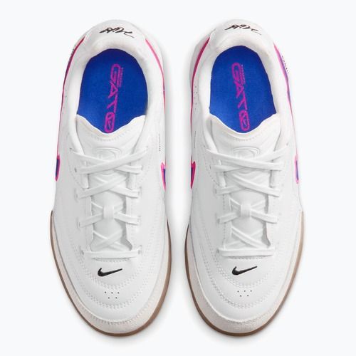 Detské futbalové kopačky Nike Tiempo Streetgato Jr white/pink blast/racer blue