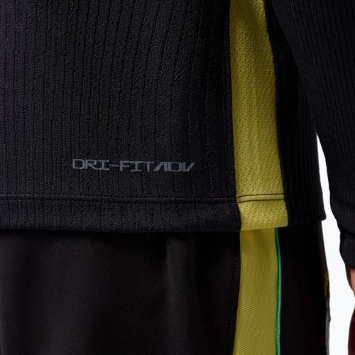 Pánsky futbalový longsleeve Brazil Strike Elite Jordan Dri-Fit Drill Top black/yellow pulse/light mint/P109C