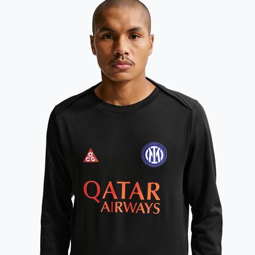 Pánske futbalové tričko longsleeve Nike Inter Milan Academy Pro Warm SE black/safety orange