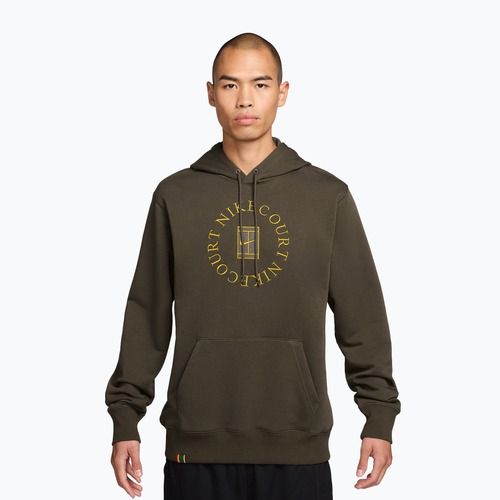 Pánska tenisová mikina Nike Court Dri-Fit Heritage French Terry Hoodie dark hazel/saffron quartz