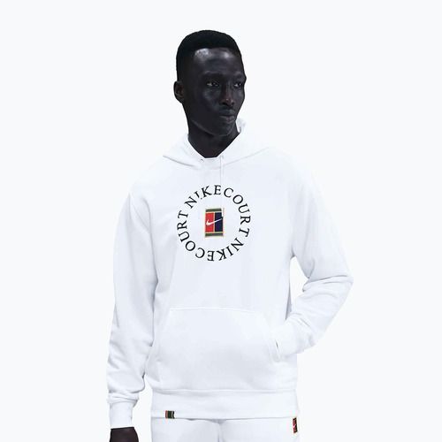 Pánska tenisová mikina Nike Court Dri-Fit Heritage French Terry Hoodie white/black