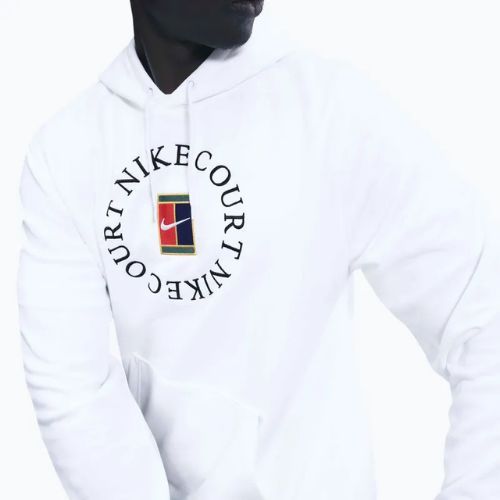 Pánska tenisová mikina Nike Court Dri-Fit Heritage French Terry Hoodie white/black