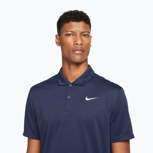 Pánska tenisová polokošeľa Nike Court Dri-Fit Polo Solid obsidian/white