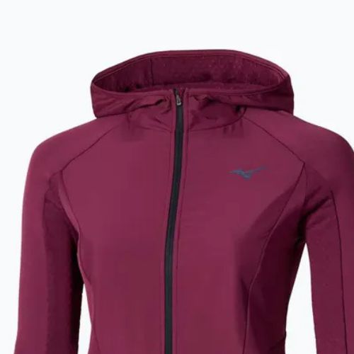 Dámska bežecká bunda Mizuno Active Warm Hybrid Full Zip Hooded dark purple