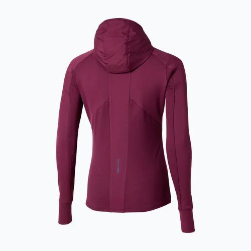 Dámska bežecká bunda Mizuno Active Warm Hybrid Full Zip Hooded dark purple