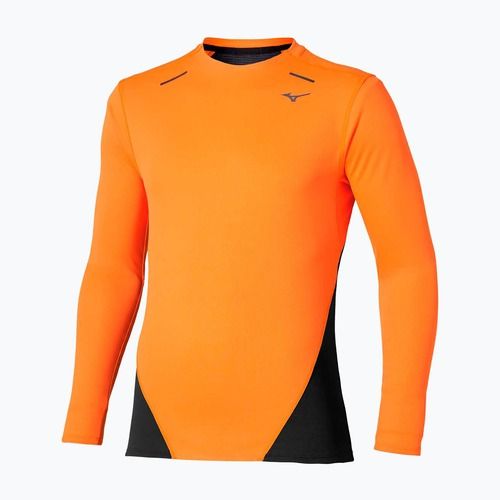 Pánske bežecké tričko longsleeve Mizuno Tech Thermal Charge tangelo