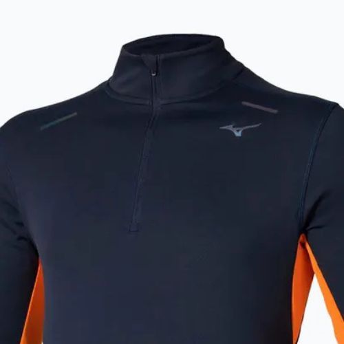 Pánske bežecké tričko longsleeve Mizuno Tech Thermal Charge Half Zip baritone blue