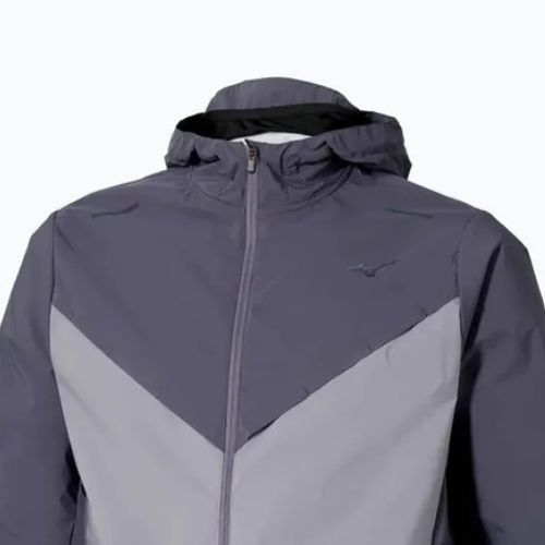Pánska bežecká bunda Mizuno Tech Thermal Charge Hooded quiksilver