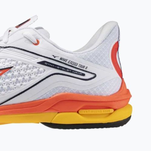 Pánske tenisové topánky Mizuno Wave Exceed Tour 6 AC White/Fiery Coral 2/Citrus
