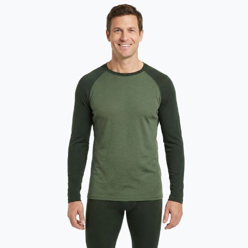 Pánsky termoaktívny komplet spodného prádla WOOLCANO Merino SET0978 khaki