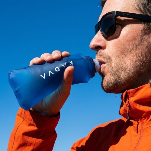 Mäkká fľaša na vodu KADVA softflask Flowbie 500 ml blue