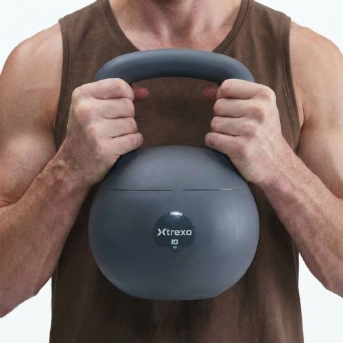 Kettlebell SOFT XTREXO 10 kg šedý