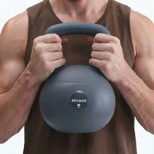Mäkký kettlebell XTREXO 12 kg grey