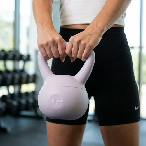 Mäkký kettlebell XTREXO 4 kg purple