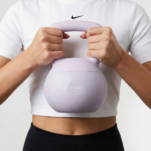 Mäkký kettlebell XTREXO 4 kg purple