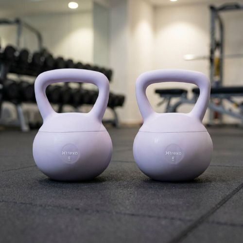 Mäkký kettlebell XTREXO 6 kg purple