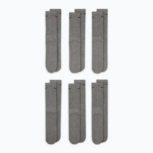 Ponožky Nike Everyday Cushioned 6 párov carbon heather/black